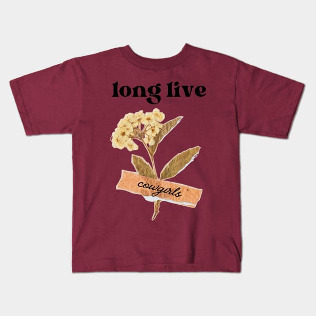 Long Live Cowgirls Morgan Wallen Kids T-Shirt by Pearlie Jane Creations